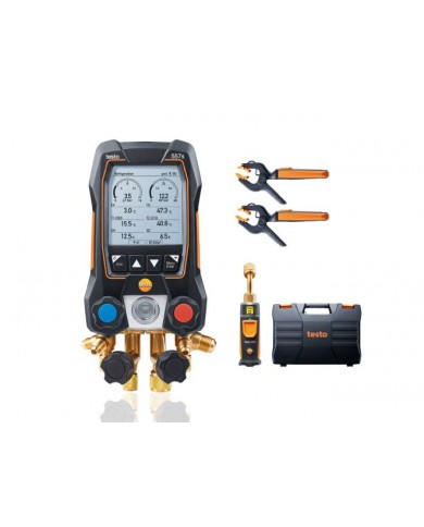 testo 557s Smart Kit per il vuoto - Manifold digitale smart con sonde termometriche a pinza e per il vuoto senza fili testo 557s Smart Kit per il vuoto - Manifold digitale smart con sonde termometriche a pinza e per il vuoto senza fili