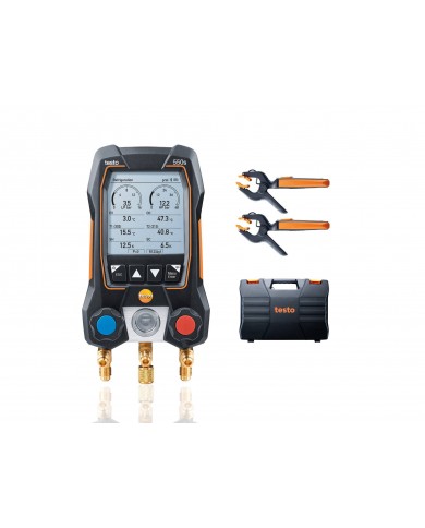 testo 550s Smart Kit - Manifold digitale smart con sonde termometriche a pinza senza fili
