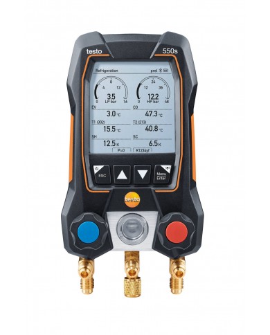testo 550s Smart Kit - Manifold digitale smart con sonde termometriche a pinza senza fili
