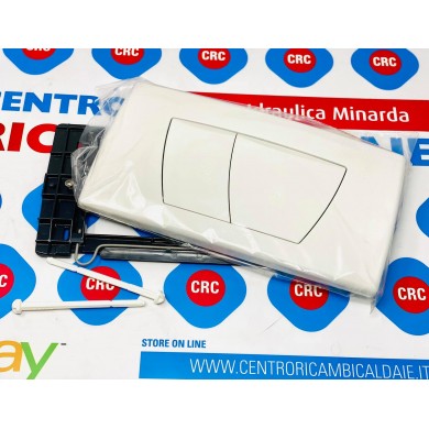 PLACCA TWIN LINE 30 BIANCO DOPPIO TASTO RETTANGOLARE GEBERIT